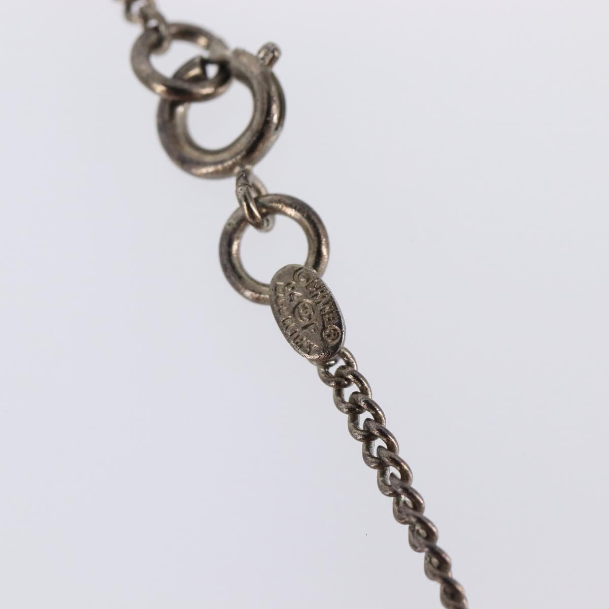 CHANEL Necklace Metal Pink CC Auth 203054