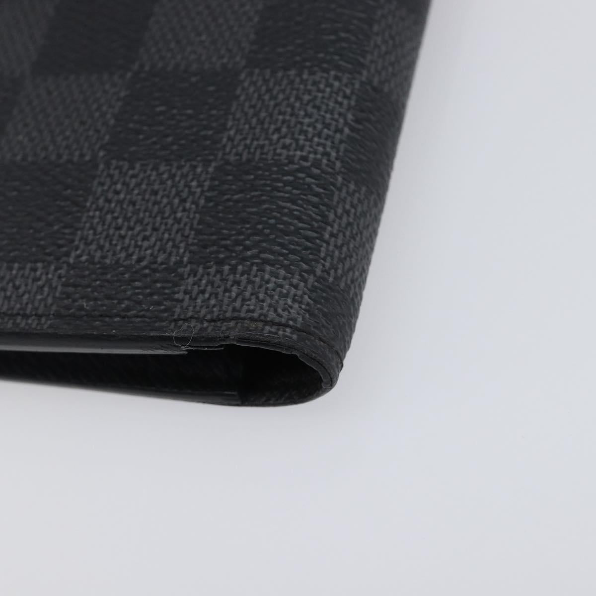 LOUIS VUITTON Damier Graphite Portefeuille Plaza Wallet N62665 LV Auth 203066V