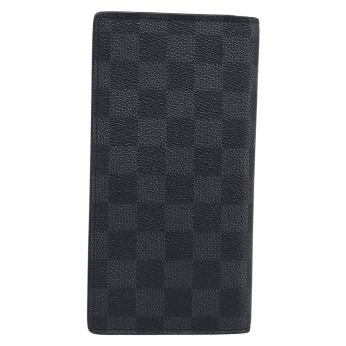 LOUIS VUITTON Damier Graphite Portefeuille Plaza Wallet N62665 LV Auth 203066V