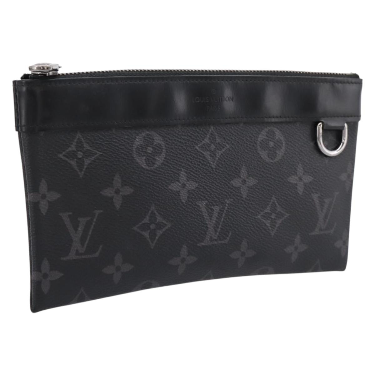 LOUIS VUITTON Monogram Eclipse Pochette Discovery PM Pouch M44323 LV Auth 203067
