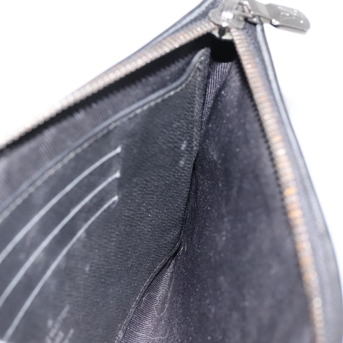 LOUIS VUITTON Monogram Eclipse Pochette Discovery PM Pouch M44323 LV Auth 203067