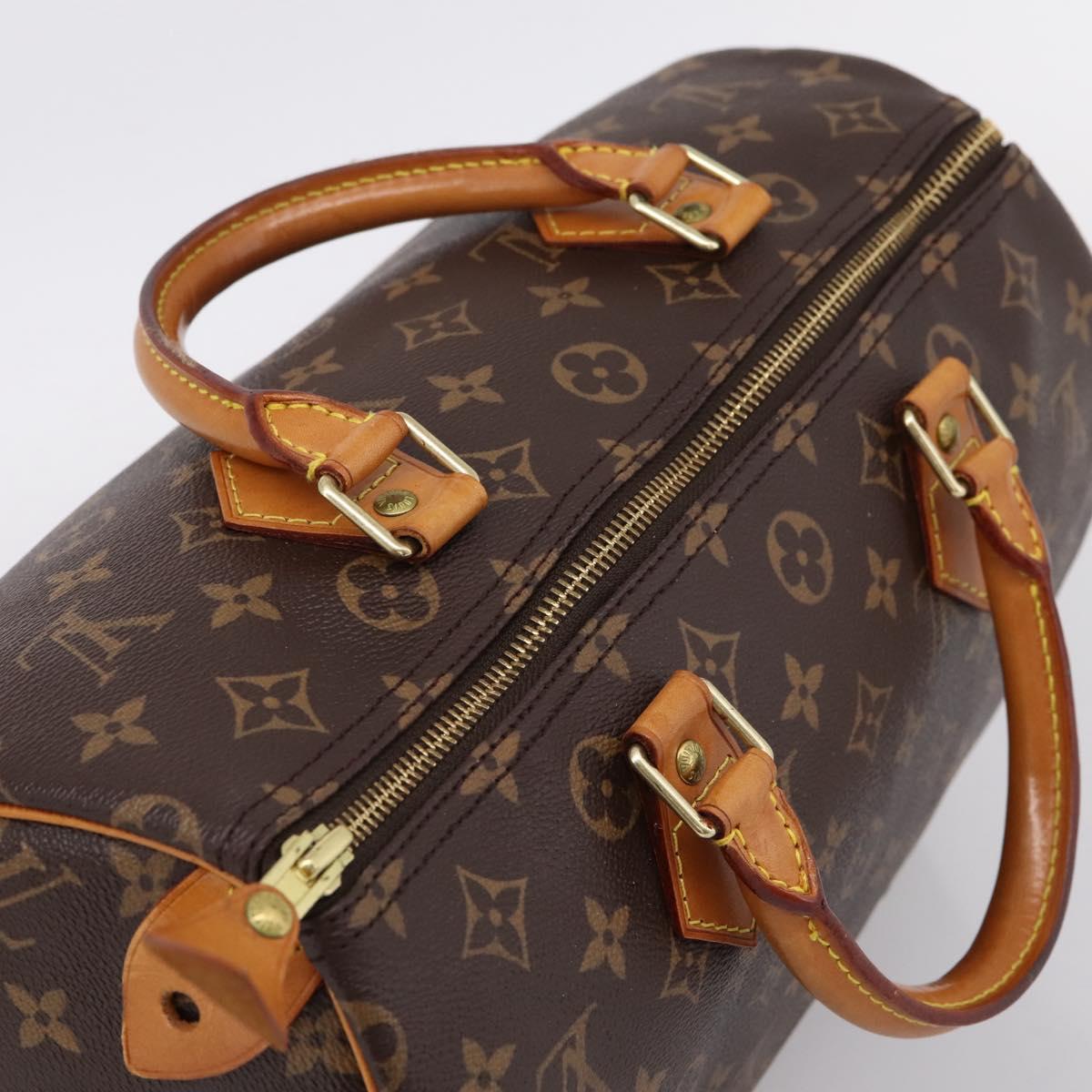 LOUIS VUITTON Monogram Speedy 30 Hand Bag M41526 LV Auth 203068