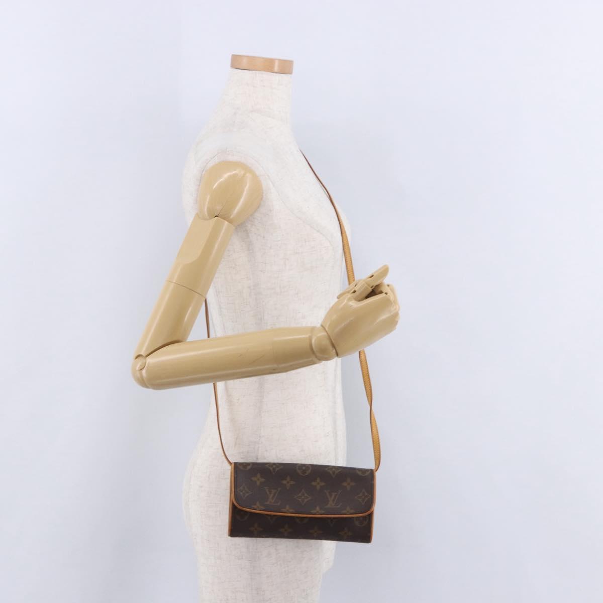 LOUIS VUITTON Monogram Pochette Twin PM Shoulder Bag M51854 LV Auth 203072A