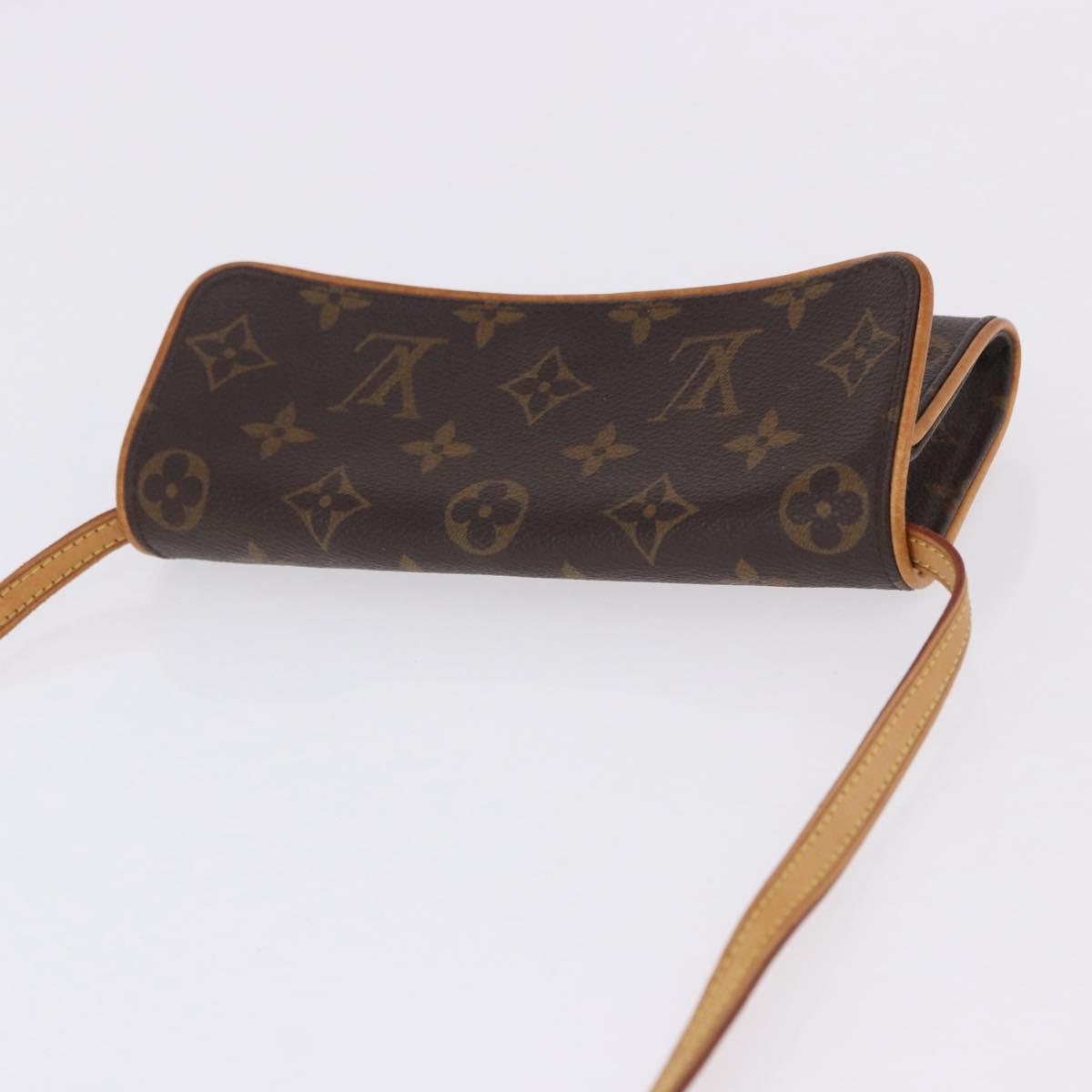 LOUIS VUITTON Monogram Pochette Twin PM Shoulder Bag M51854 LV Auth 203072A