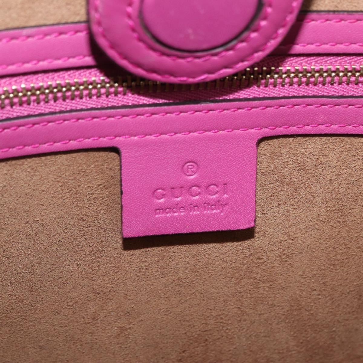 GUCCI GG Supreme Hand Bag PVC 2way Beige Gold 409531 Auth 203076M