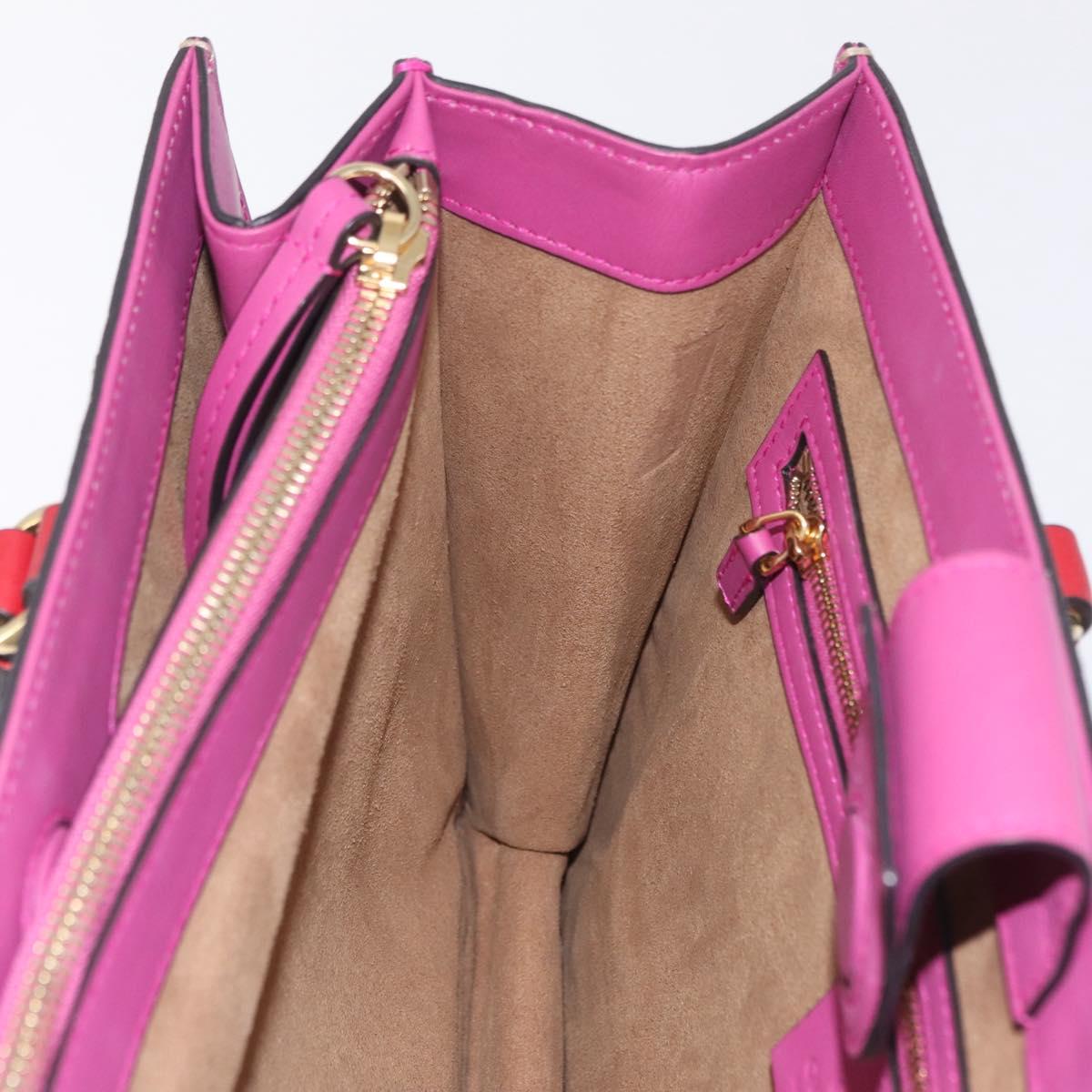 GUCCI GG Supreme Hand Bag PVC 2way Beige Gold 409531 Auth 203076M