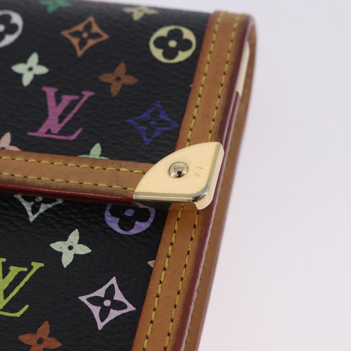 LOUIS VUITTON Monogram Multicolor Porte Tresor International M92658 Auth 203078