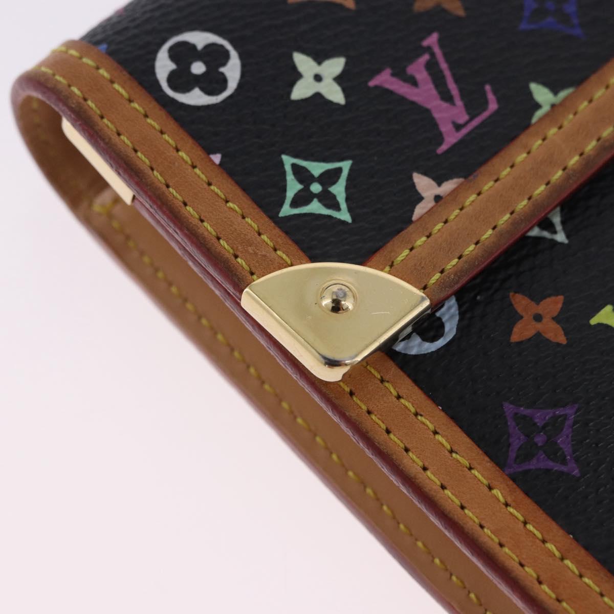 LOUIS VUITTON Monogram Multicolor Porte Tresor International M92658 Auth 203078