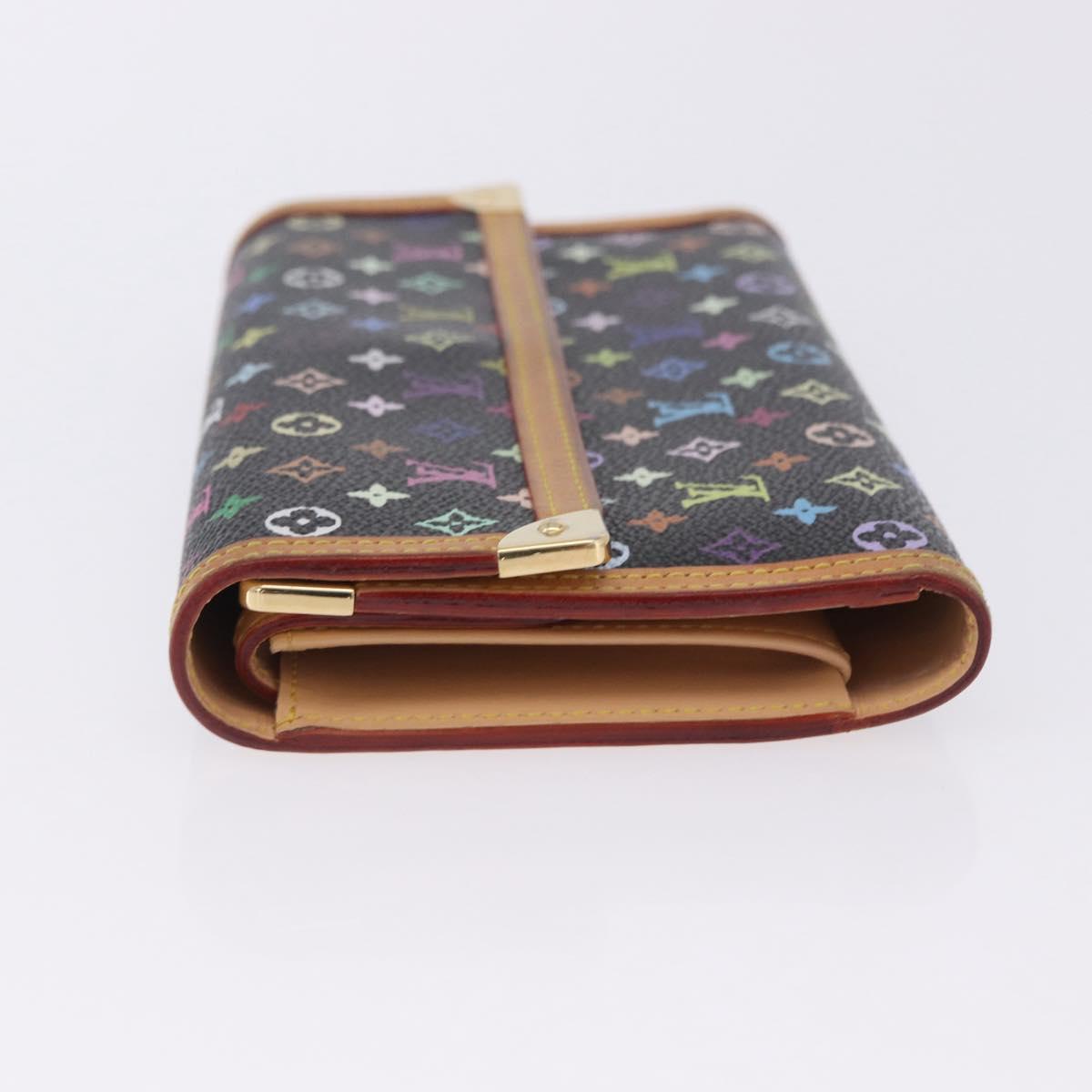 LOUIS VUITTON Monogram Multicolor Porte Tresor International M92658 Auth 203078