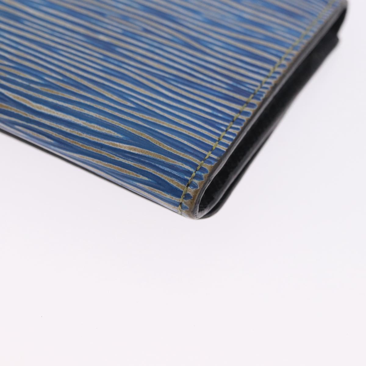 LOUIS VUITTON Epi Denim Anvelop Cult de Visit Card Case Blue M56723 Auth 203082A