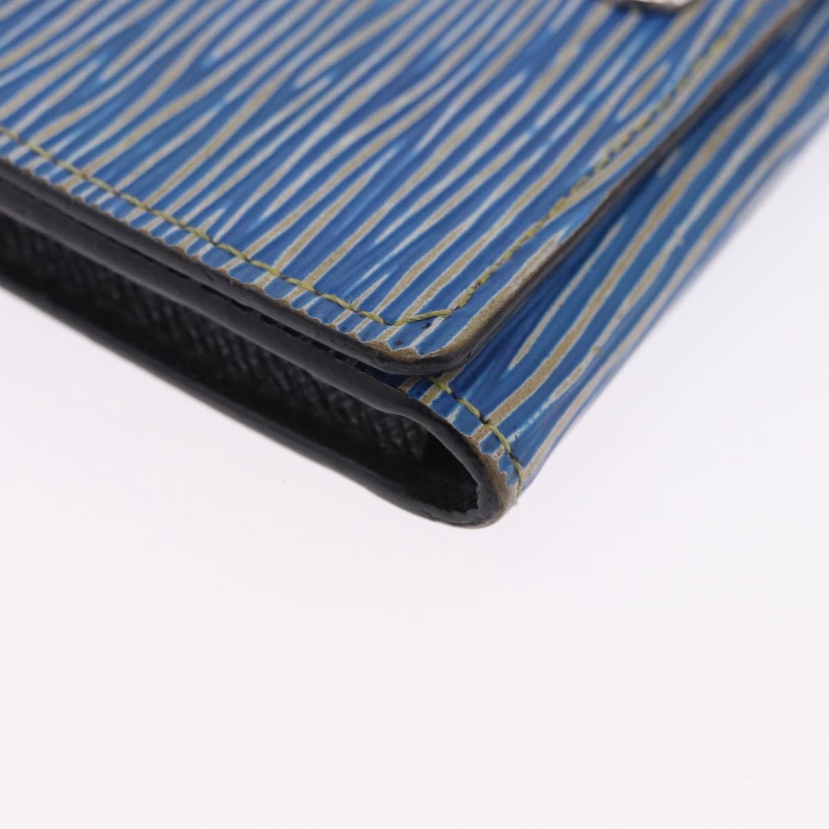 LOUIS VUITTON Epi Denim Anvelop Cult de Visit Card Case Blue M56723 Auth 203082A