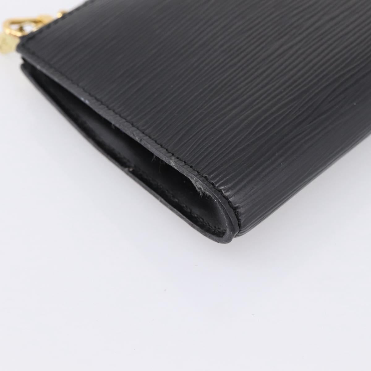 LOUIS VUITTON Epi Pochette Accessoires Accessory Pouch Black M52982 Auth 203088