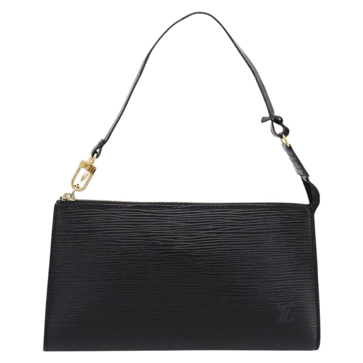 LOUIS VUITTON Epi Pochette Accessoires Accessory Pouch Black M52982 Auth 203088