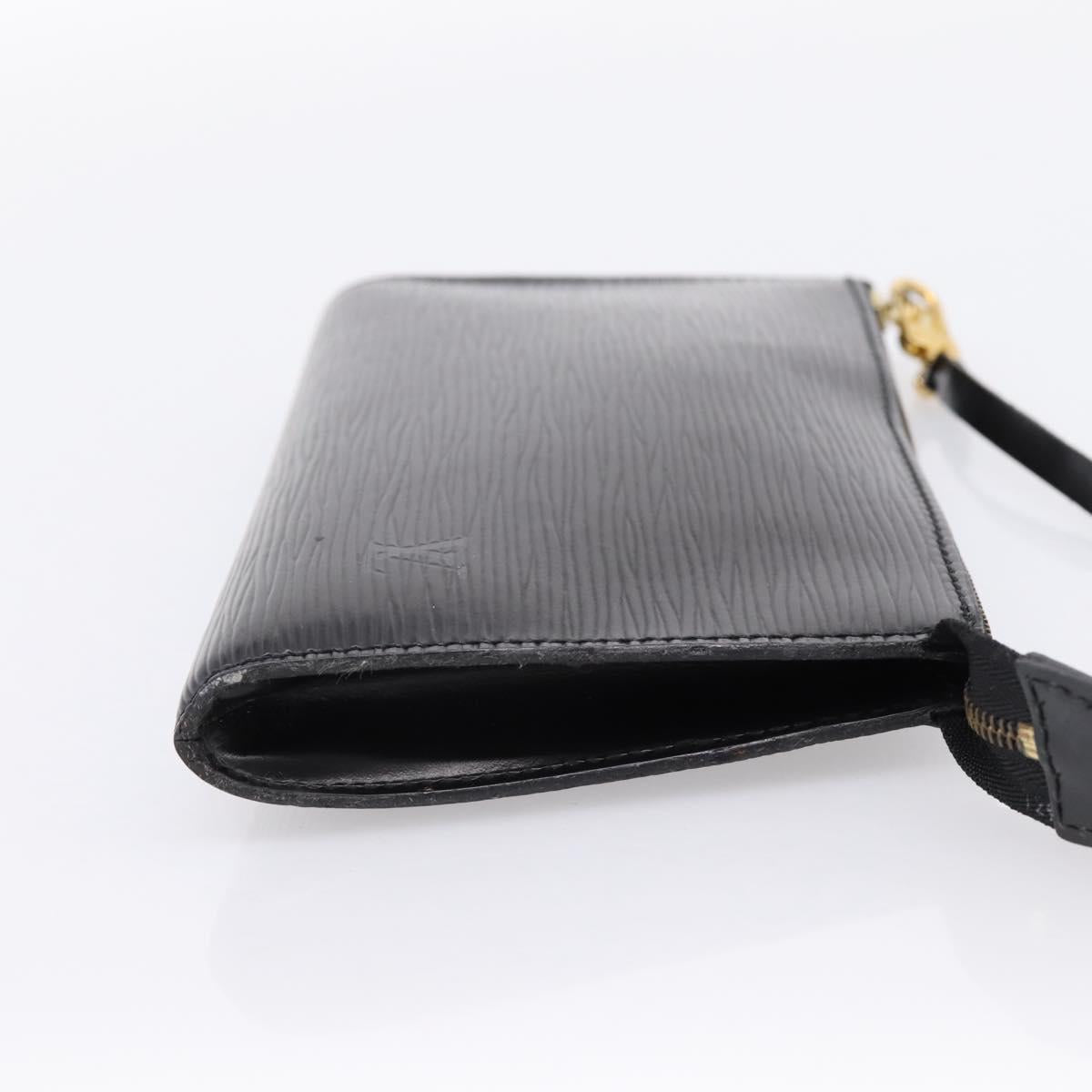 LOUIS VUITTON Epi Pochette Accessoires Accessory Pouch Black M52982 Auth 203088