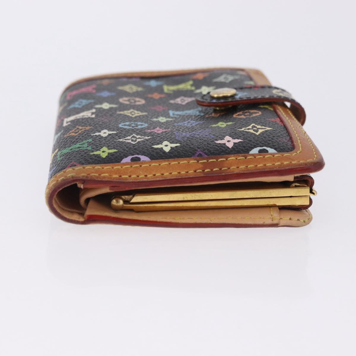 LOUIS VUITTON Monogram Multicolor Portefeuille Viennois Black M92988 Auth 203092