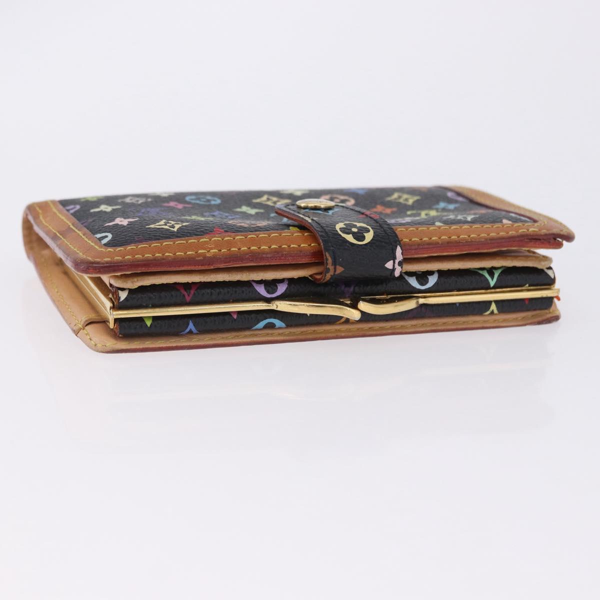 LOUIS VUITTON Monogram Multicolor Portefeuille Viennois Black M92988 Auth 203092