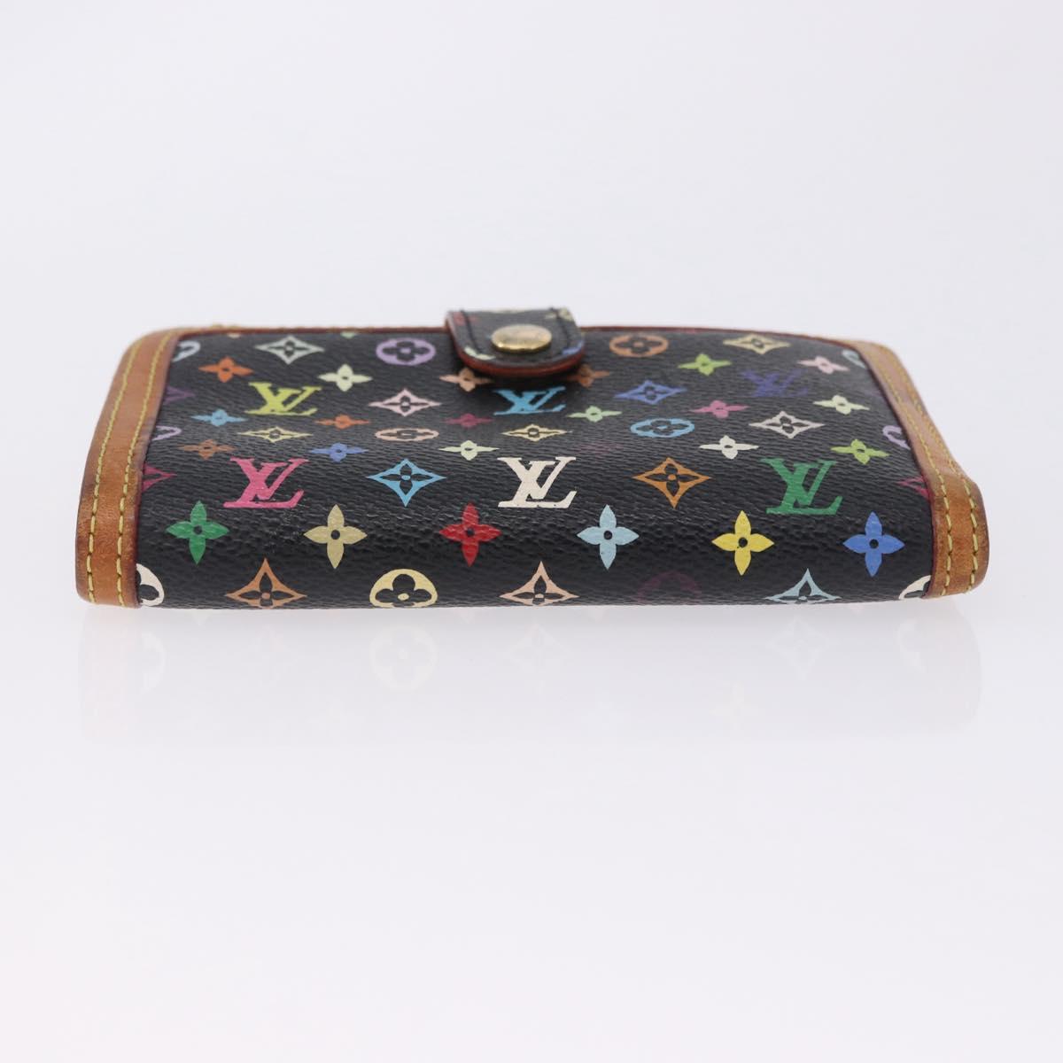 LOUIS VUITTON Monogram Multicolor Portefeuille Viennois Black M92988 Auth 203092