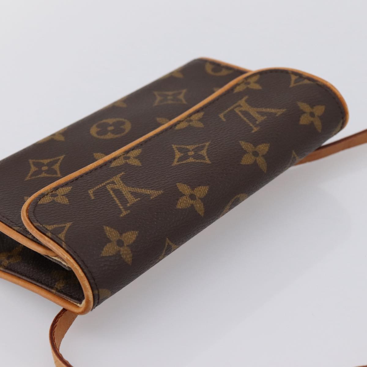 LOUIS VUITTON Monogram Pochette Florentine Waist Bag M51855 LV Auth 203093A
