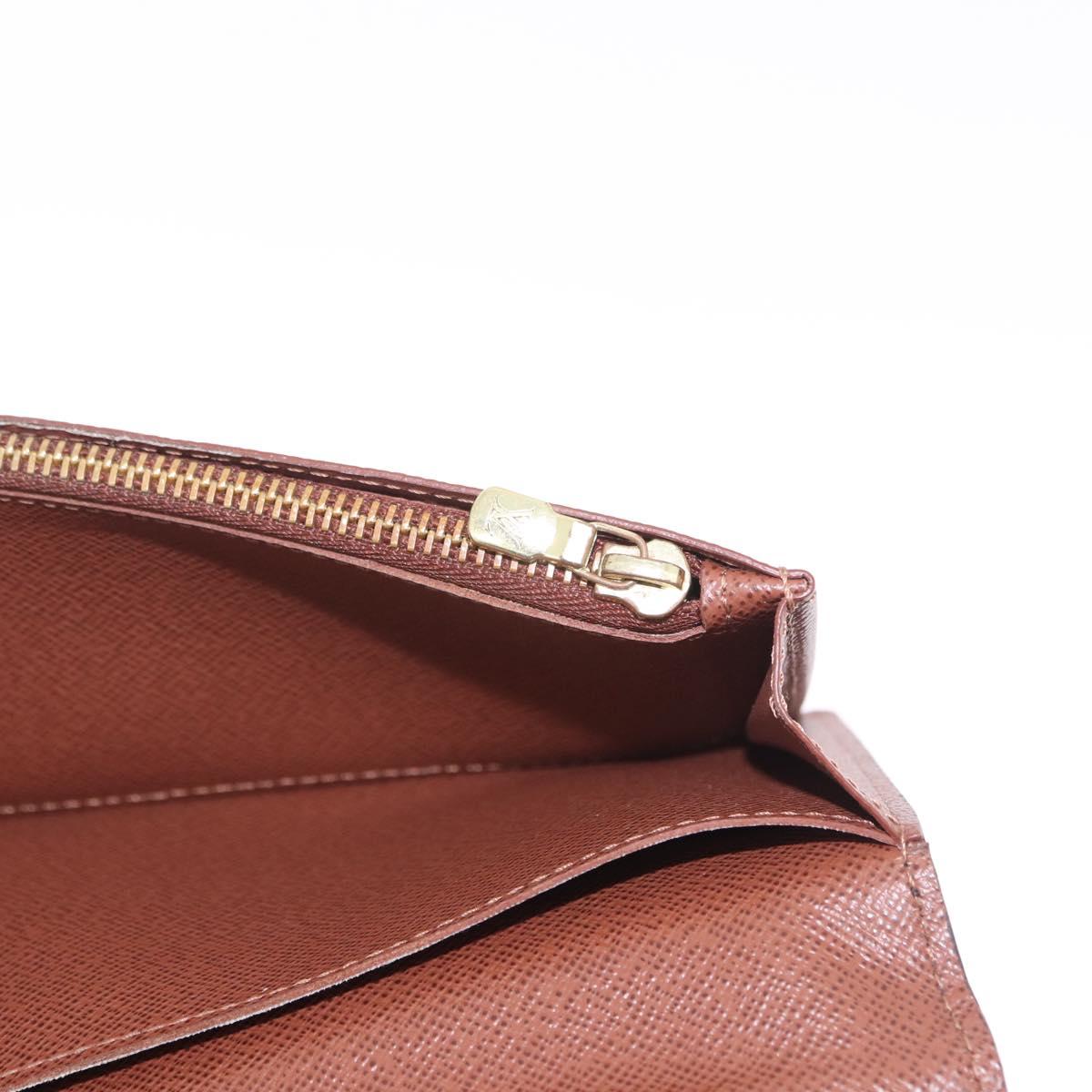 LOUIS VUITTON Monogram Portefeuille Braza Long Wallet M66540 LV Auth 203096
