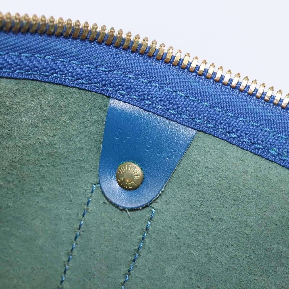 LOUIS VUITTON Epi Keepall 50 Boston Bag Blue M42965 LV Auth 203098V