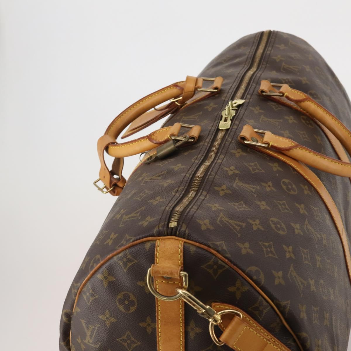 LOUIS VUITTON Monogram Keepall Bandouliere 55 Boston Bag M41414 LV Auth 203099A