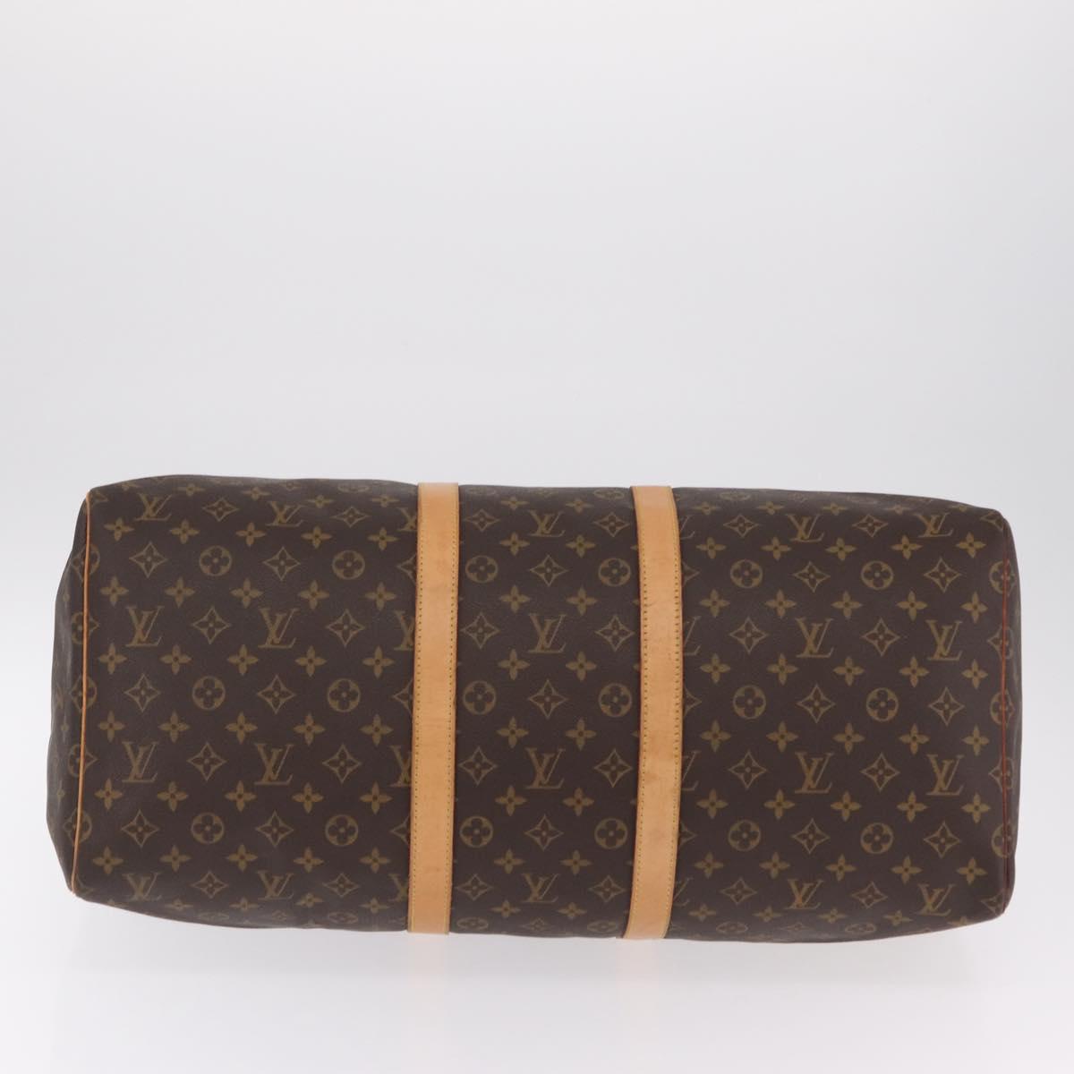 LOUIS VUITTON Monogram Keepall 55 Boston Bag M41424 LV Auth 203102A