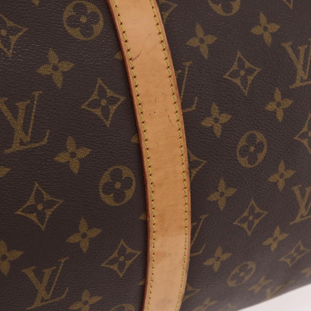 LOUIS VUITTON Monogram Keepall 55 Boston Bag M41424 LV Auth 203102A