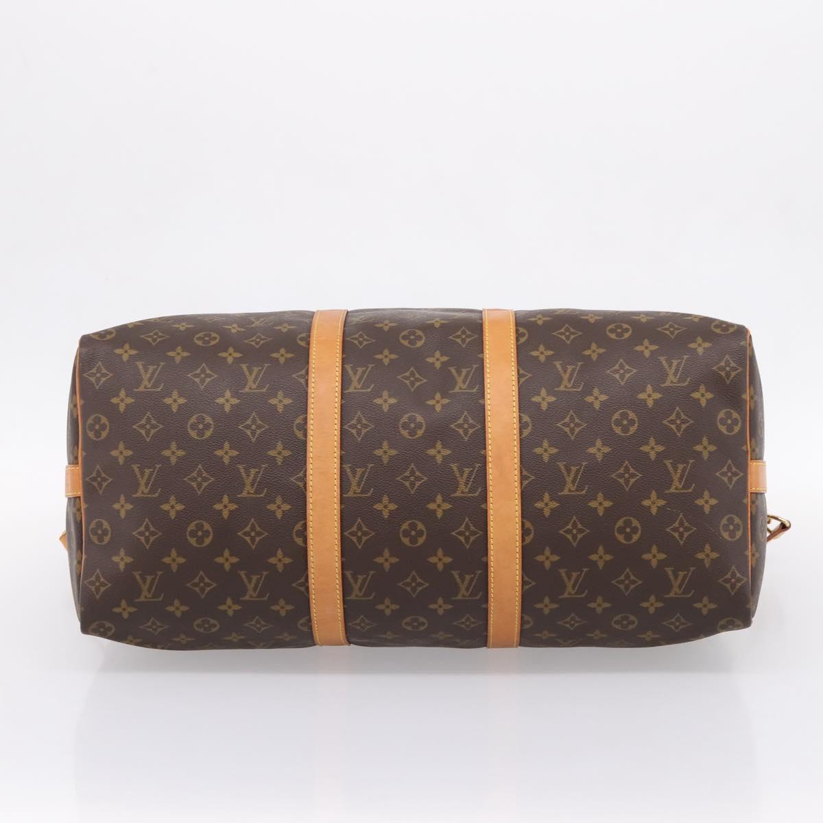 LOUIS VUITTON Monogram Keepall Bandouliere 50 Boston Bag M41416 LV Auth 203104V
