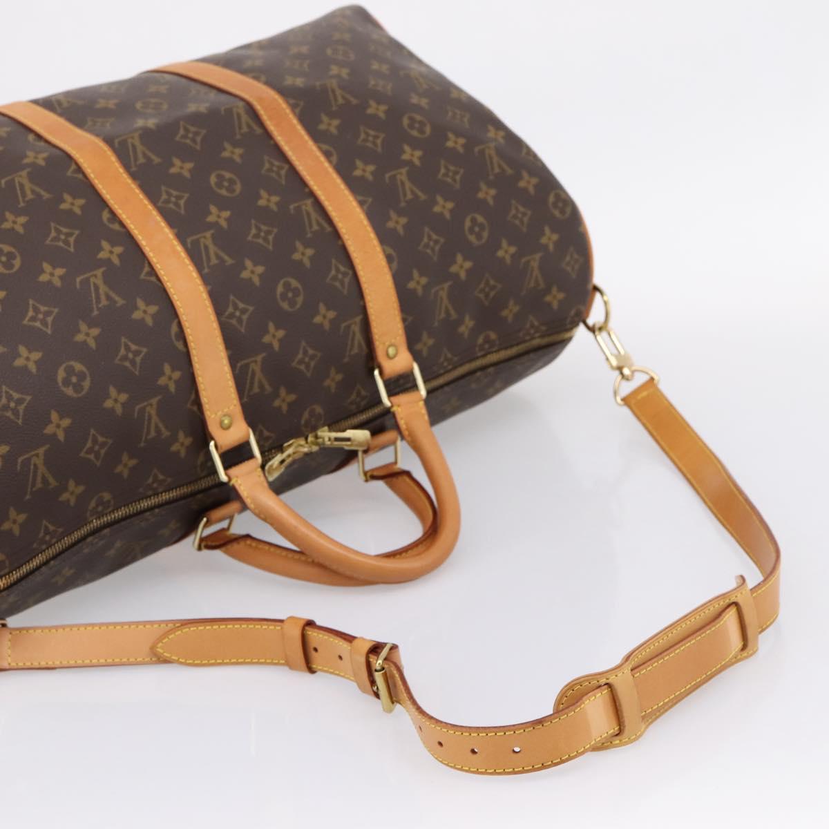 LOUIS VUITTON Monogram Keepall Bandouliere 50 Boston Bag M41416 LV Auth 203104V