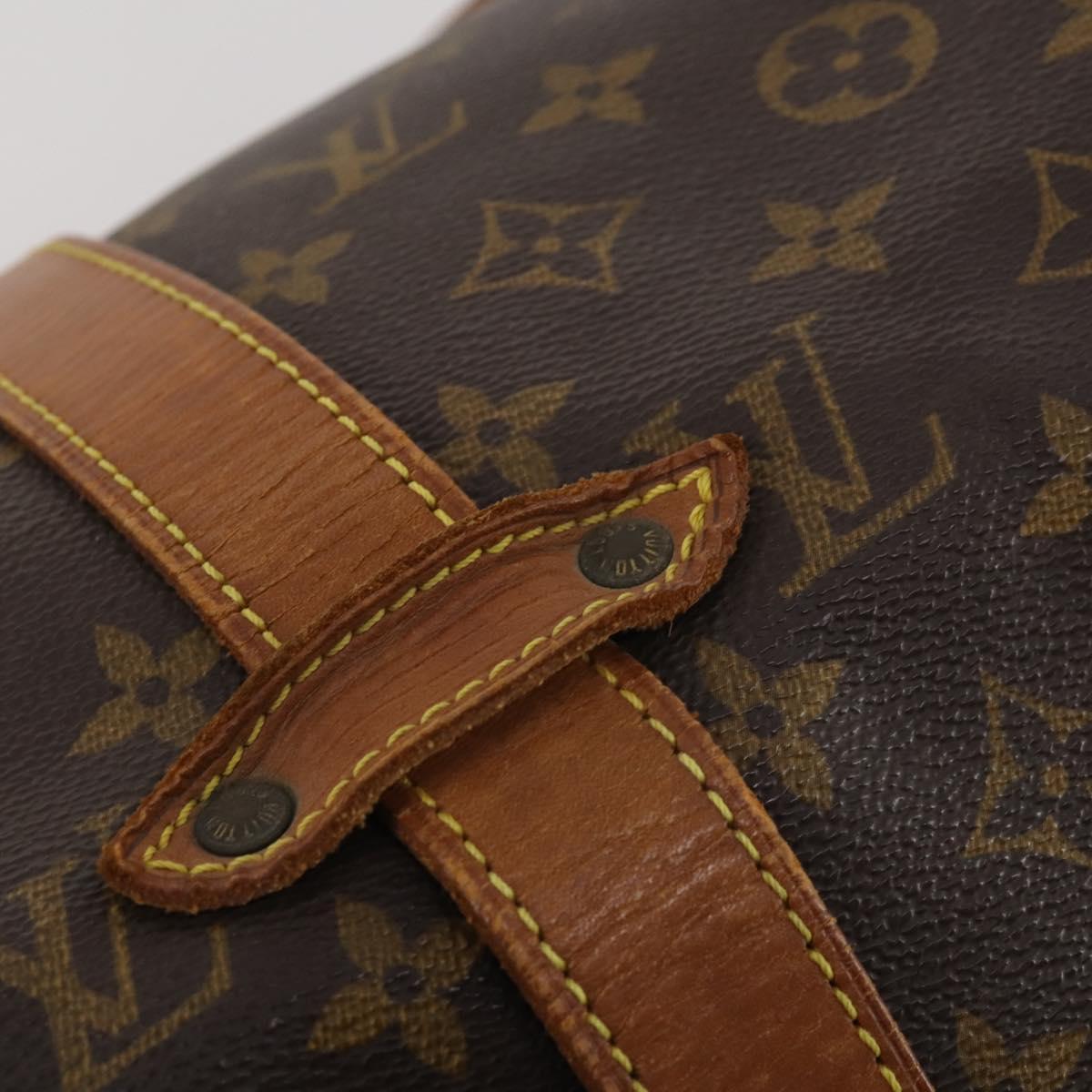 LOUIS VUITTON Monogram Saumur 35 Shoulder Bag M42254 LV Auth 203105