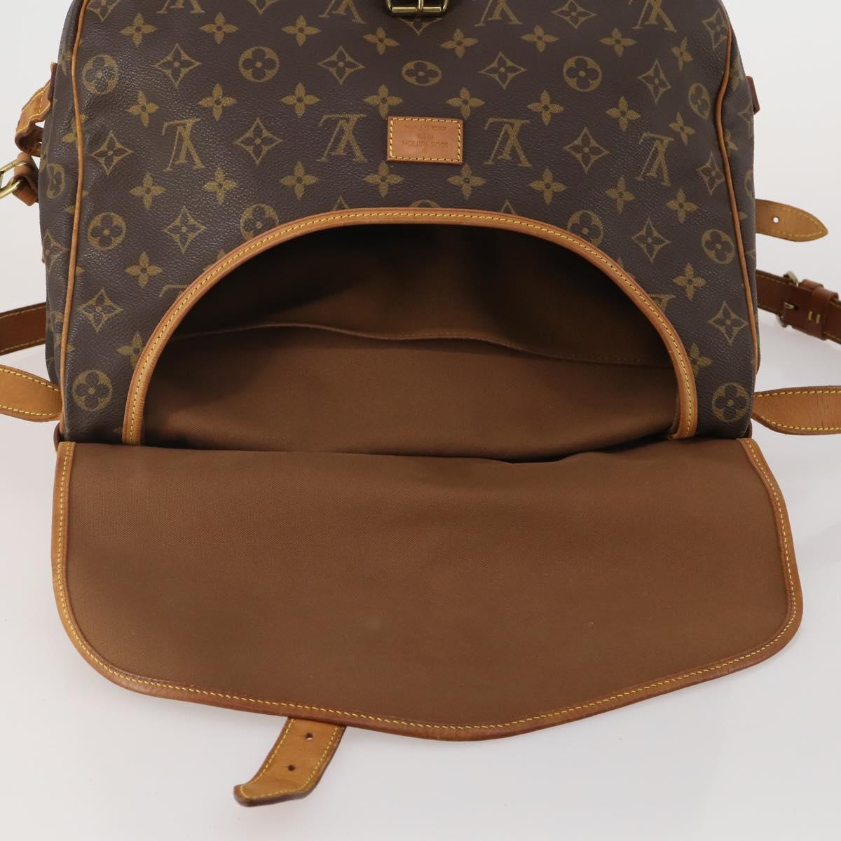 LOUIS VUITTON Monogram Saumur 35 Shoulder Bag M42254 LV Auth 203105