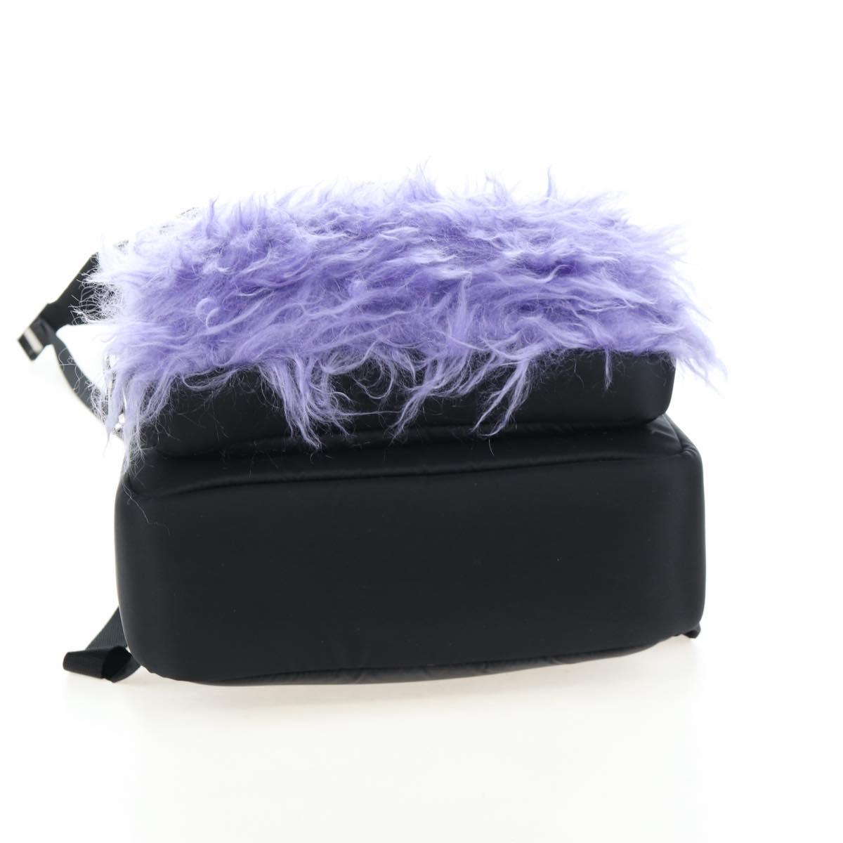 PRADA Frankenstein Backpack Nylon Black Purple Auth 203108M