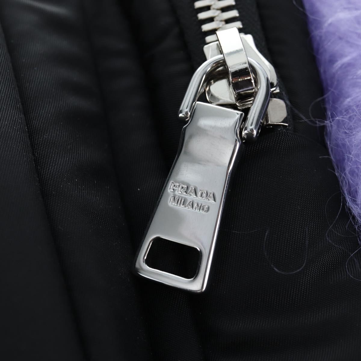 PRADA Frankenstein Backpack Nylon Black Purple Auth 203108M