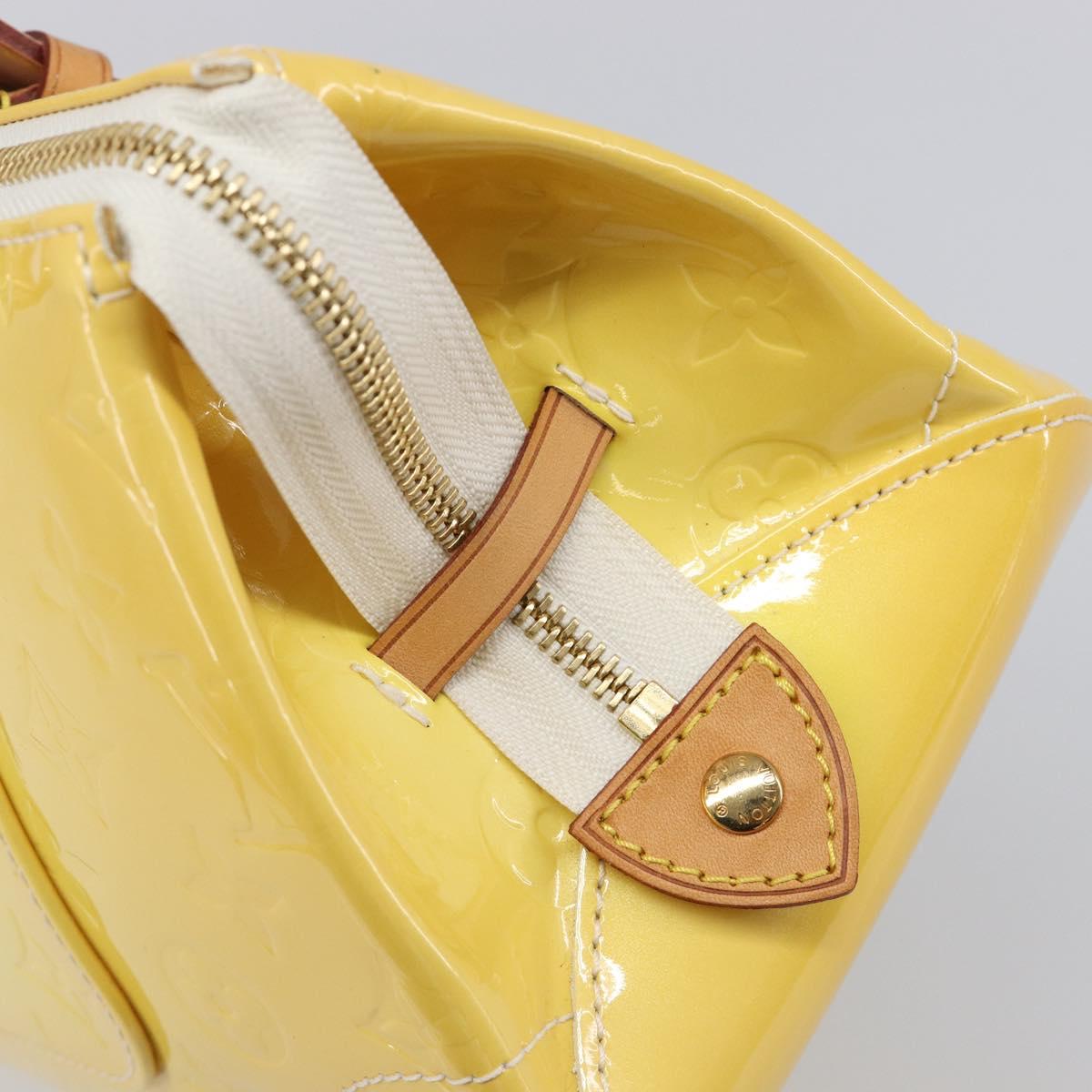 LOUIS VUITTON Vernis Rosewood Avenue Hand Bag Perle M93508 LV Auth 203109V