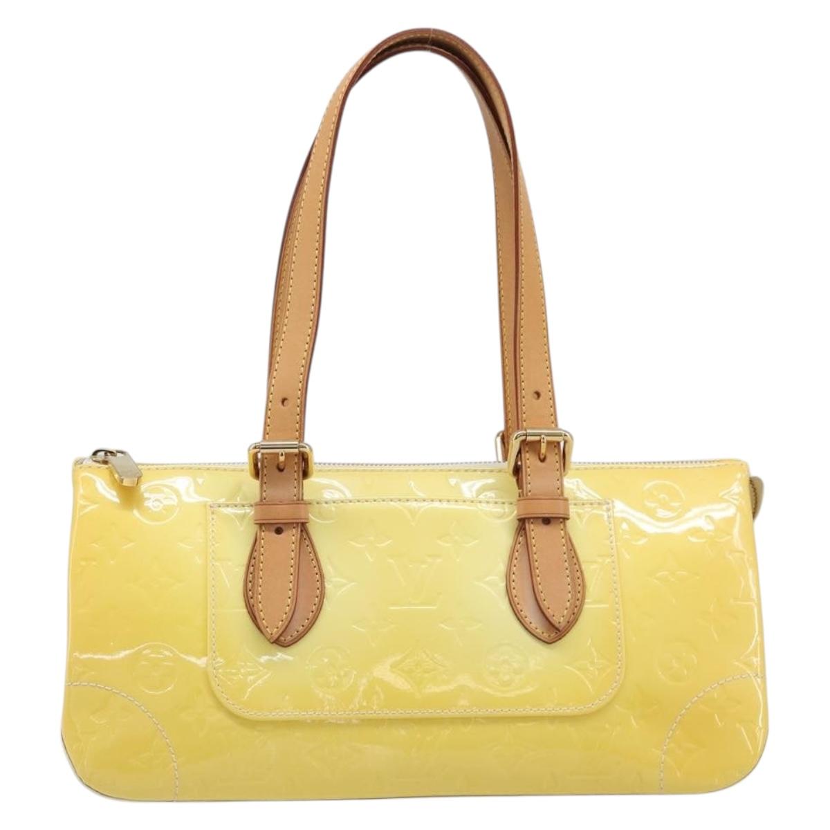 LOUIS VUITTON Vernis Rosewood Avenue Hand Bag Perle M93508 LV Auth 203109V