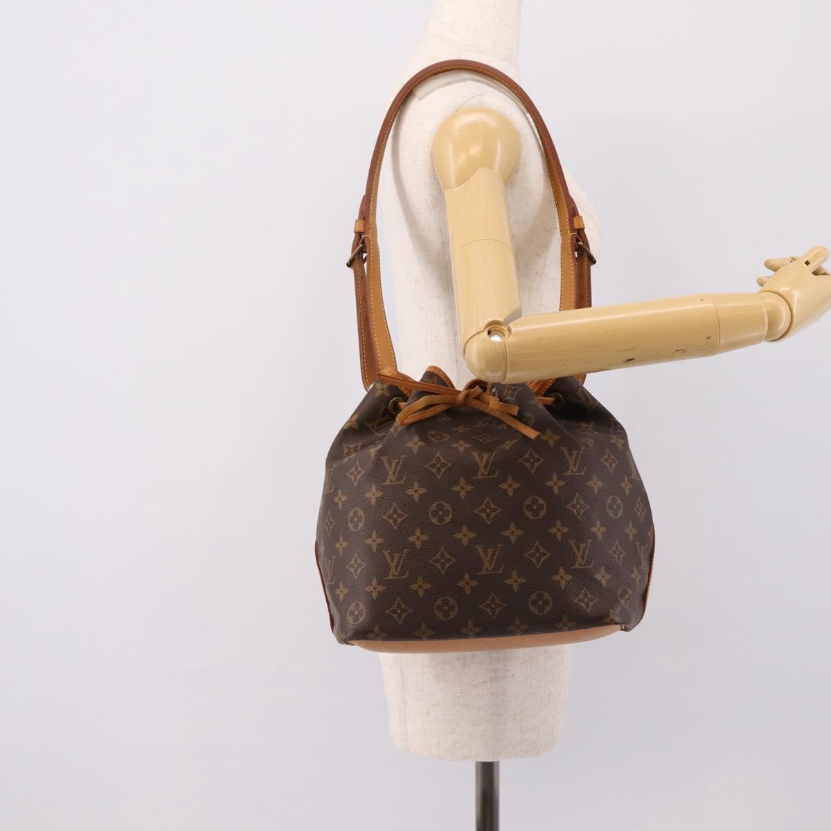LOUIS VUITTON Monogram Petit Noe Shoulder Bag M42226 LV Auth 203112V
