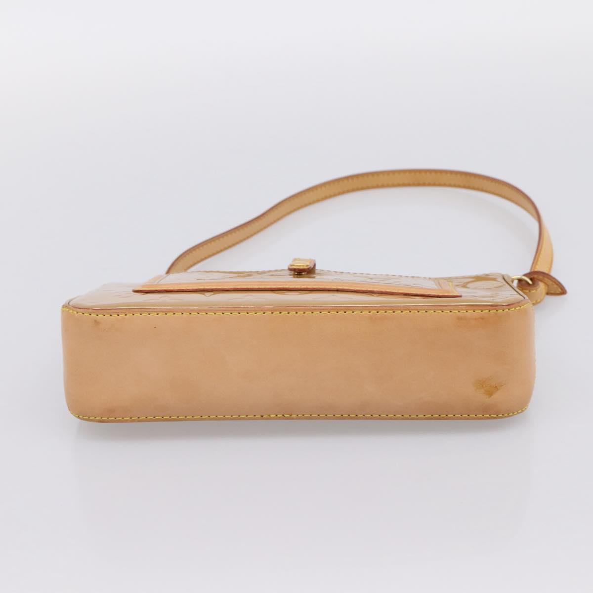 LOUIS VUITTON Vernis Mallory Square Pouch Noisette M91197 LV Auth 203117V