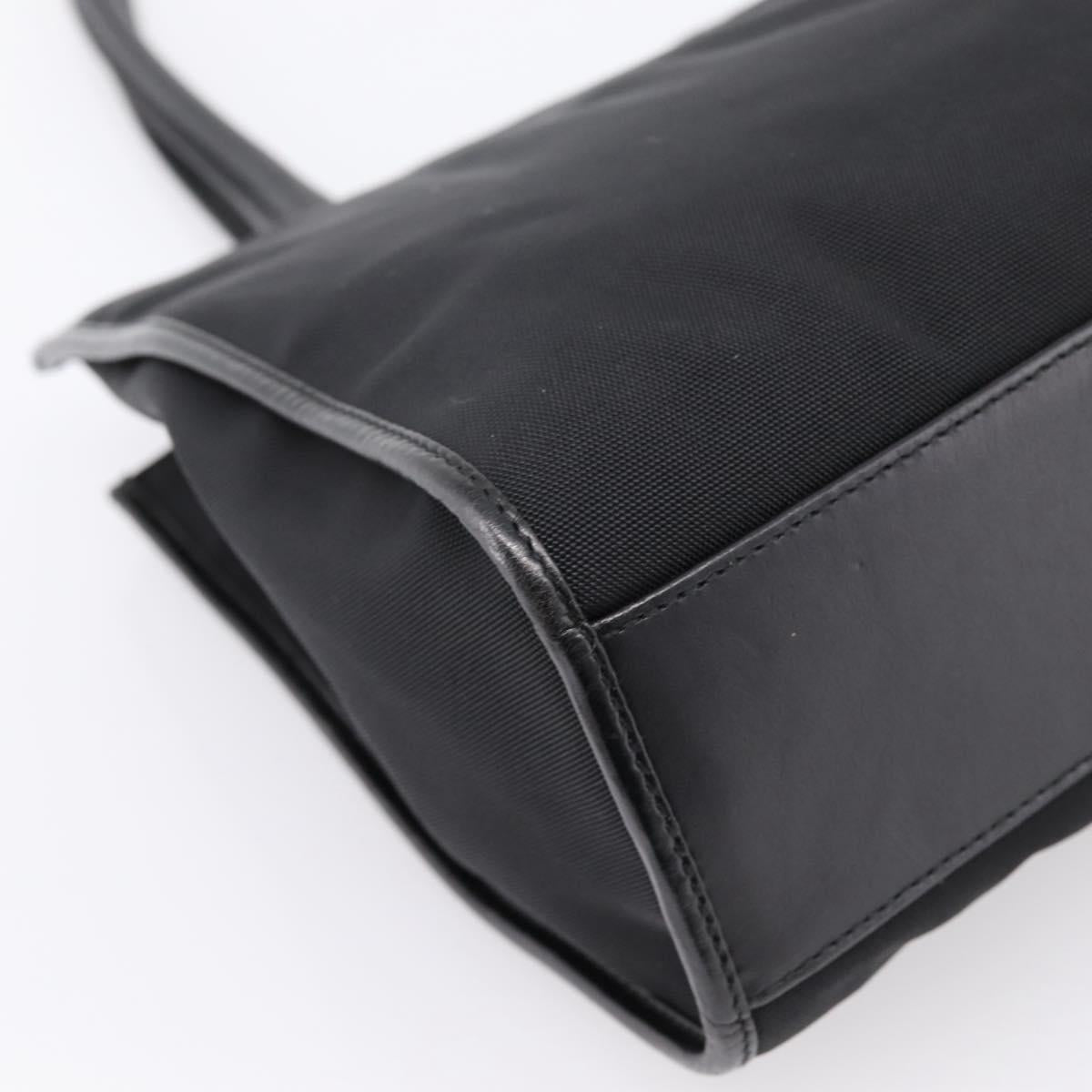 GUCCI Jackie Hand Bag Nylon Black Silver 002 1073 Auth 203119A