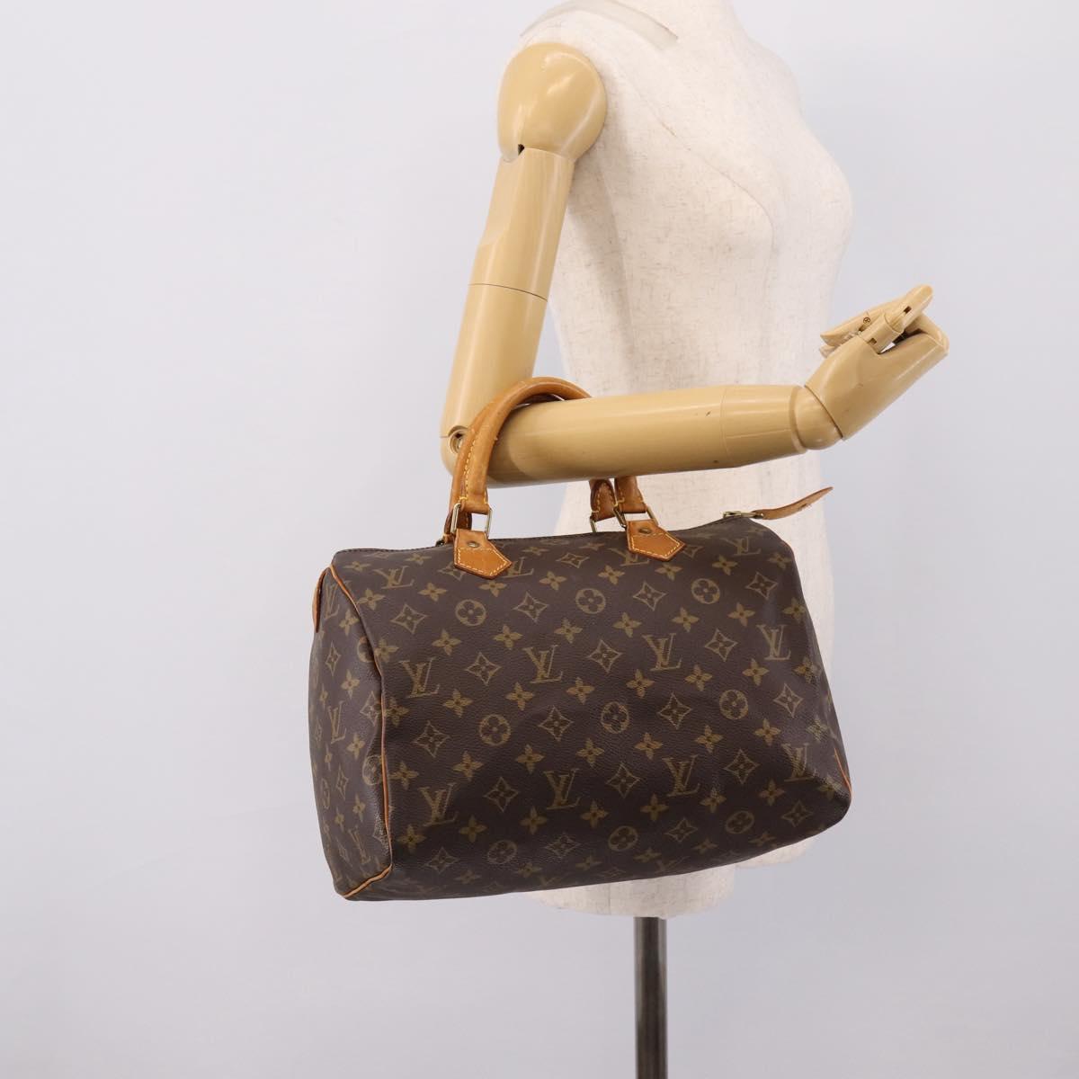 LOUIS VUITTON Monogram Speedy 30 Hand Bag M41526 LV Auth 203121