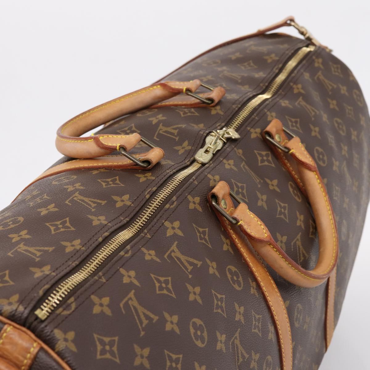 LOUIS VUITTON Monogram Keepall Bandouliere 60 Boston Bag M41412 LV Auth 203122A