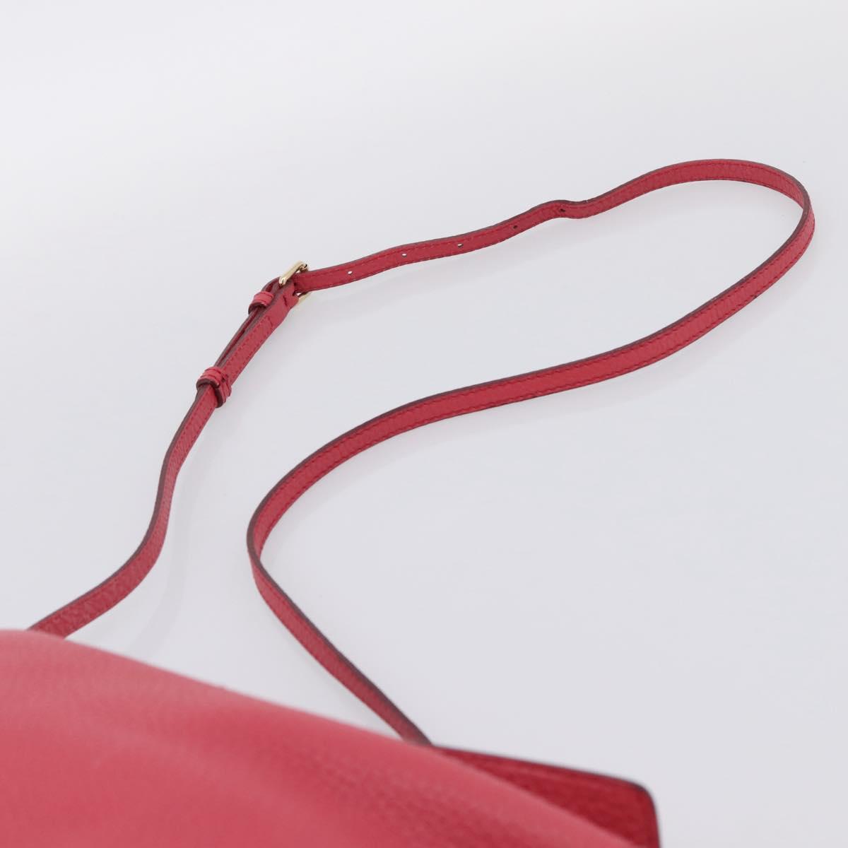 BURBERRY Shoulder Bag Leather Pink Gold Auth 203127