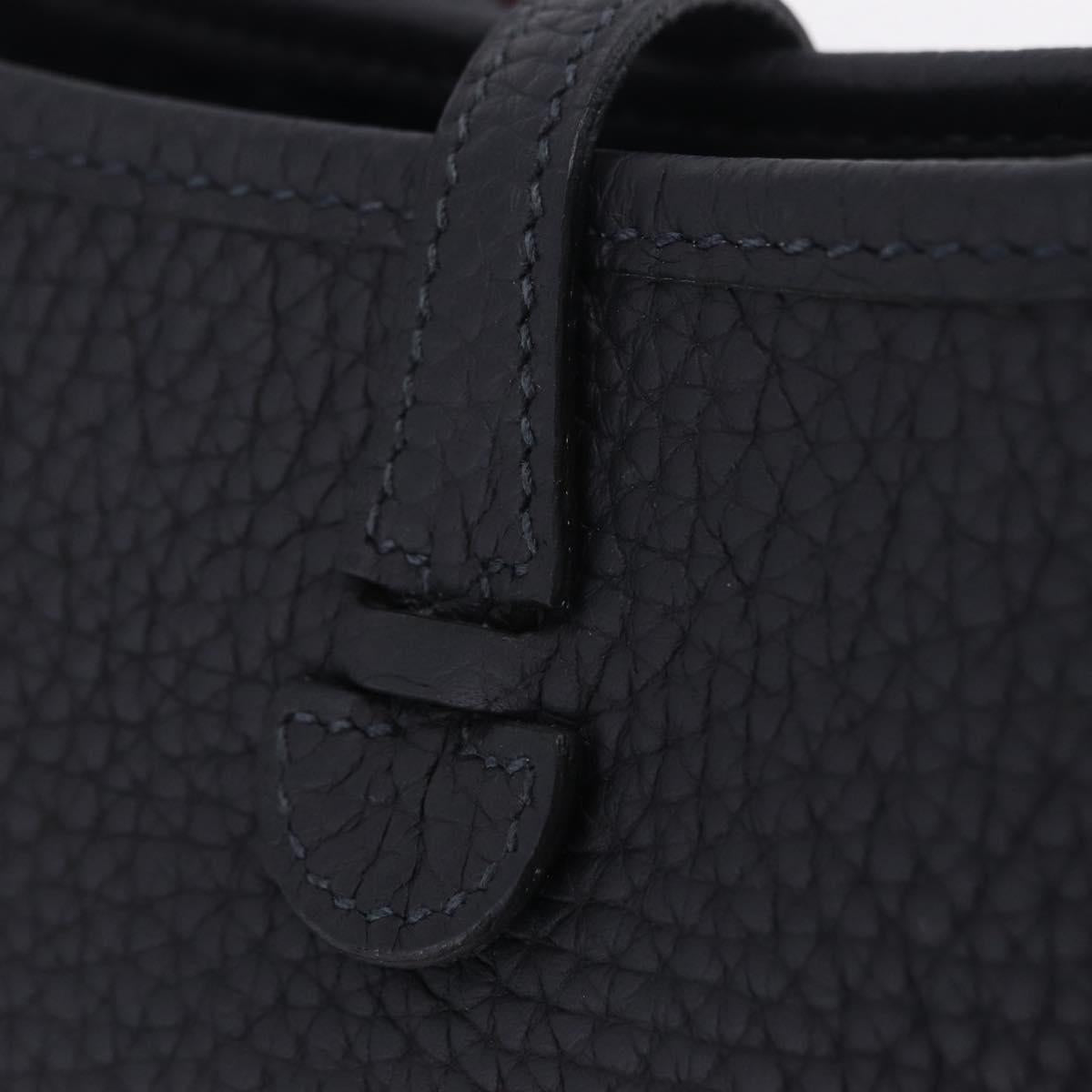 HERMES Evelyn TPM Amazon Bag Taurillon Clemence Leather Black Auth 203131SM