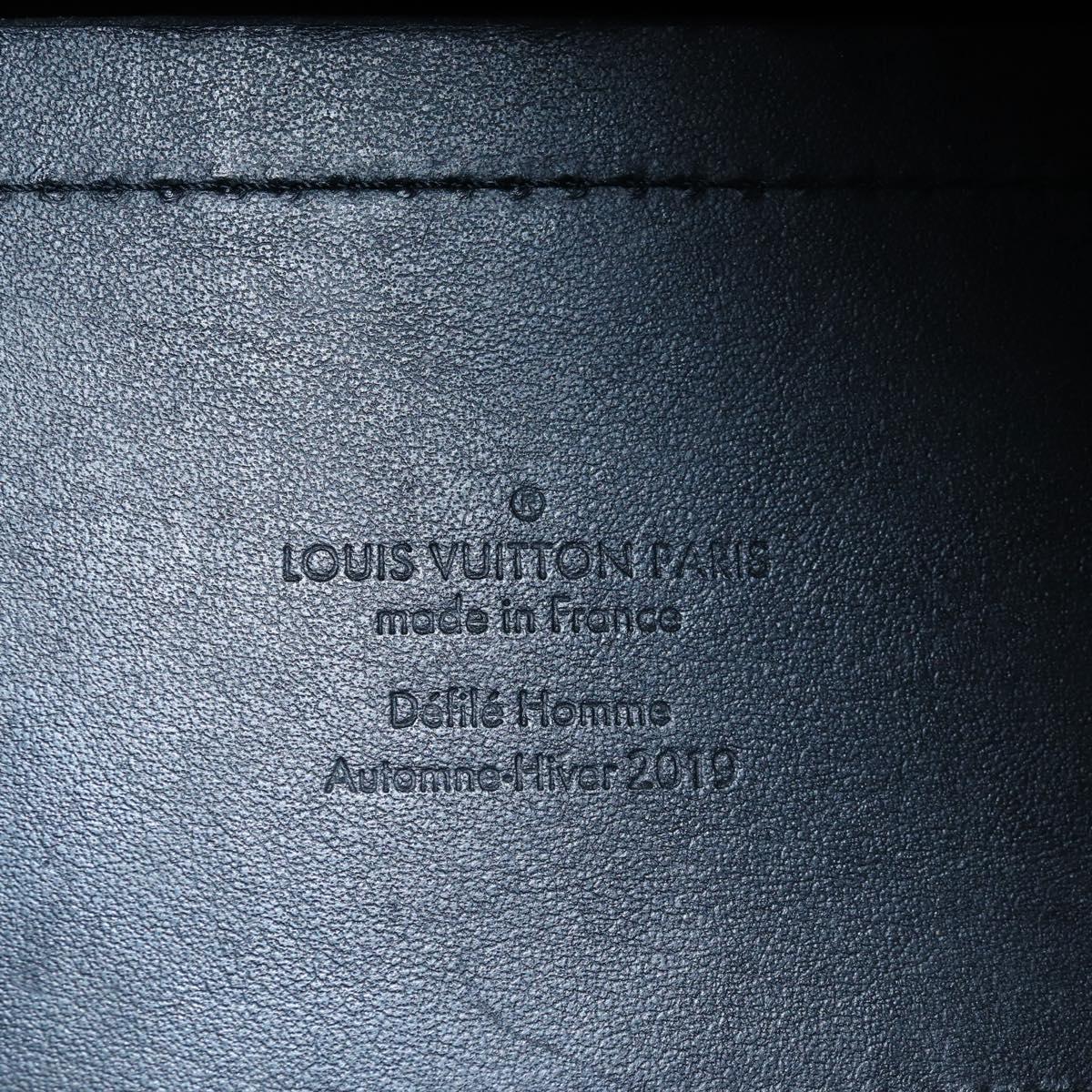 LOUIS VUITTON Monogram Mesh Soft Trunk Shoulder Bag Black M53964 LV Auth 203133M