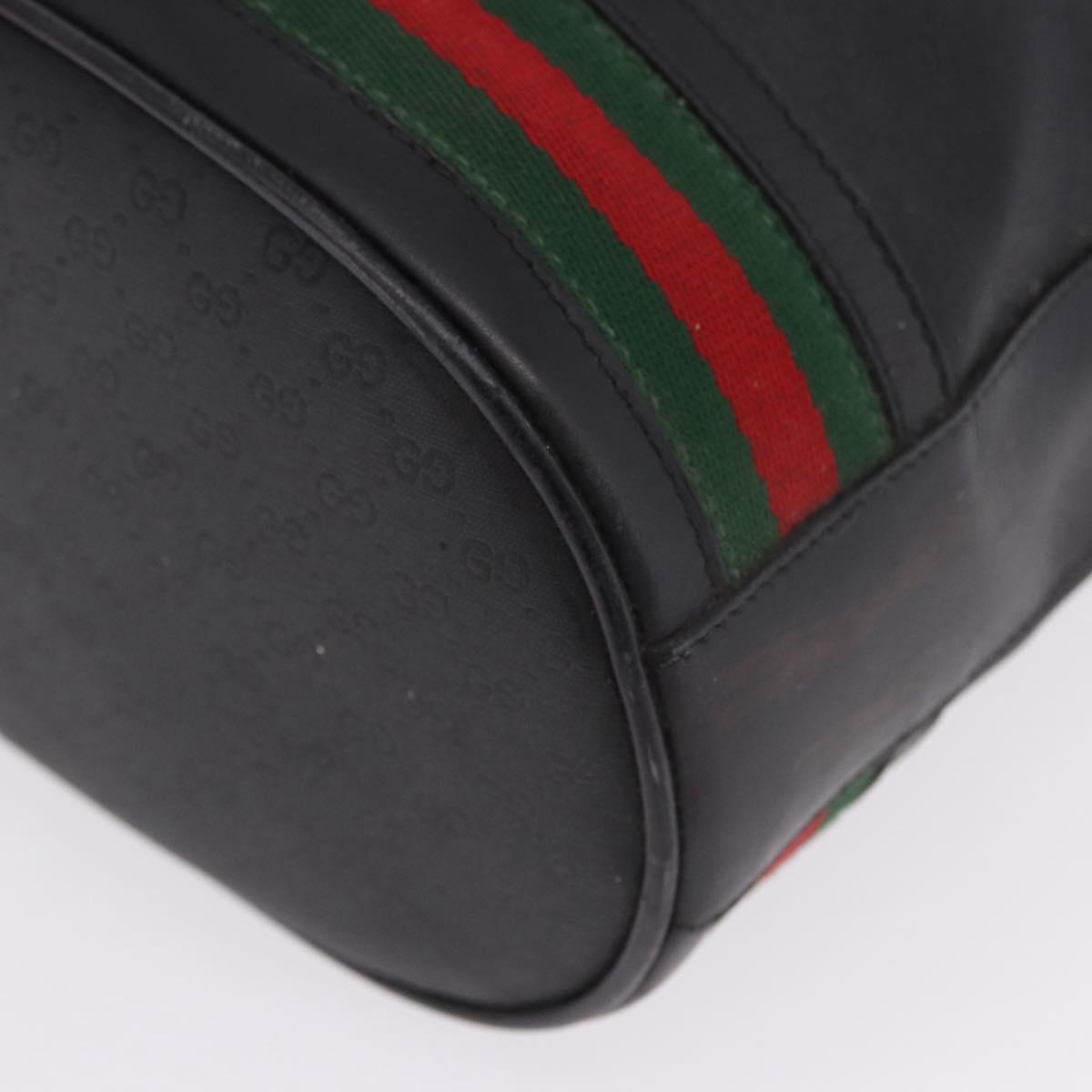 GUCCI Micro GG Supreme Web Sherry Line Bag PVC Black 001 116 0933 Auth 203142