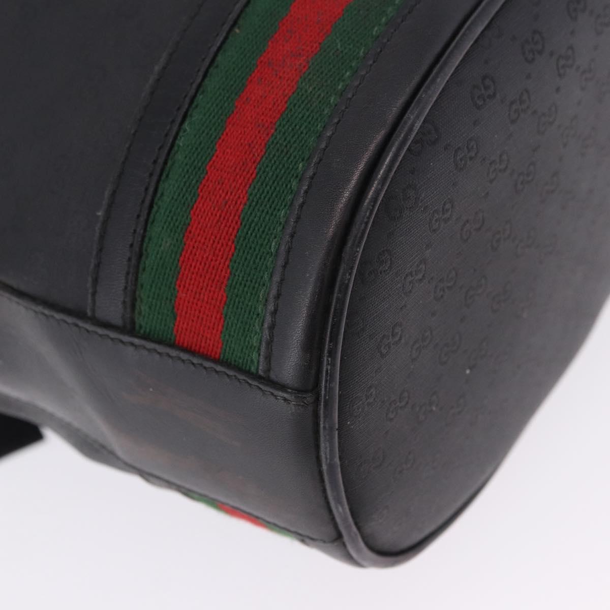 GUCCI Micro GG Supreme Web Sherry Line Bag PVC Black 001 116 0933 Auth 203142