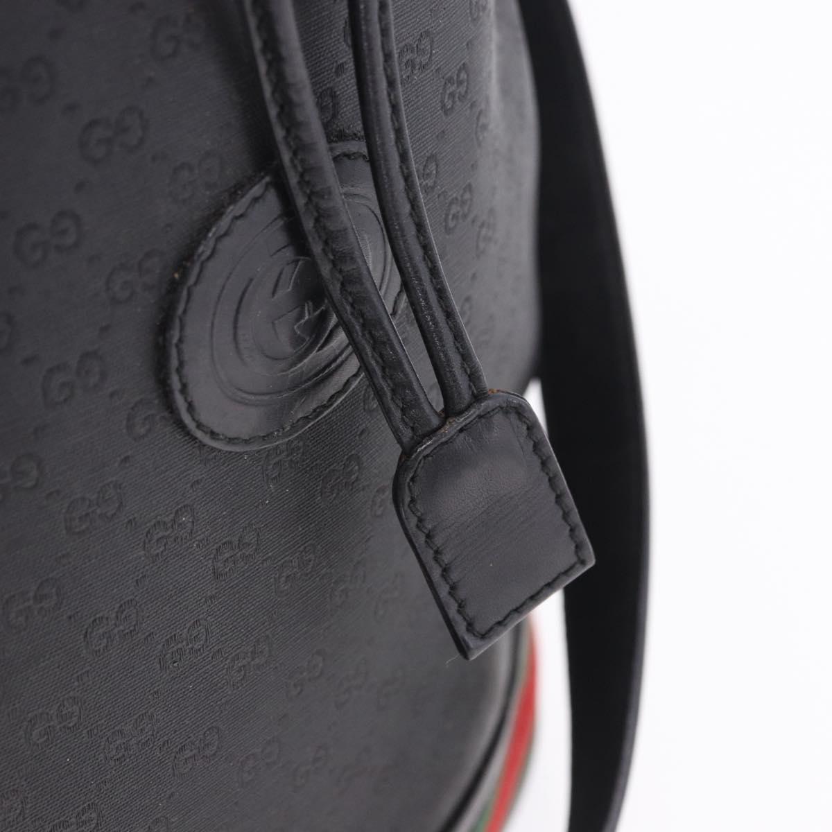 GUCCI Micro GG Supreme Web Sherry Line Bag PVC Black 001 116 0933 Auth 203142
