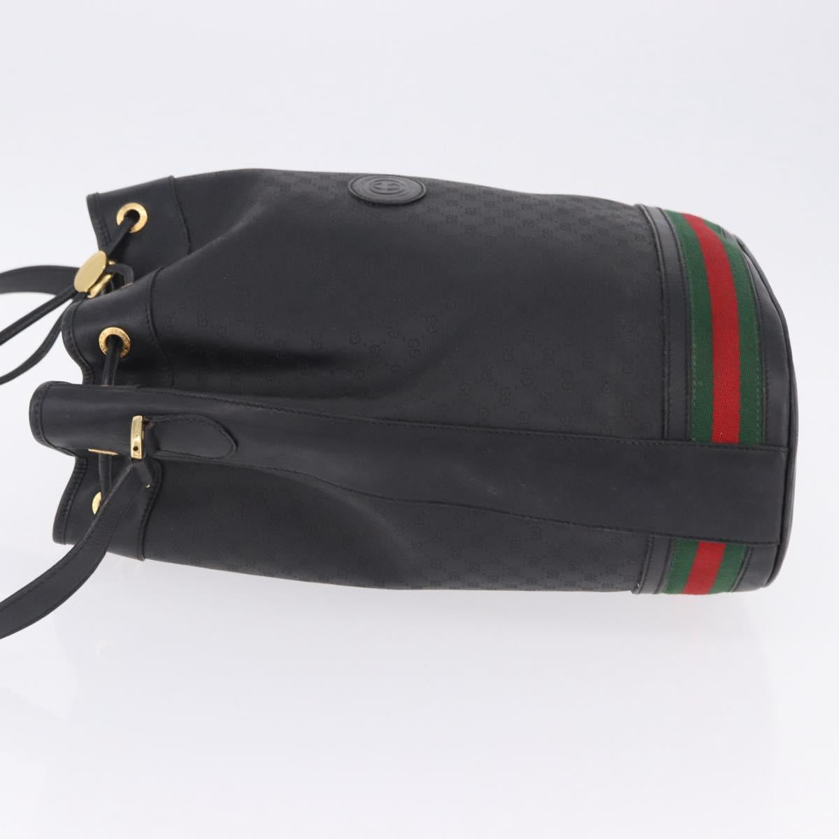 GUCCI Micro GG Supreme Web Sherry Line Bag PVC Black 001 116 0933 Auth 203142