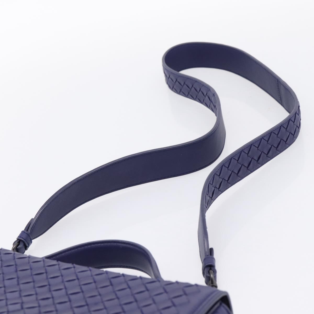 BOTTEGA VENETA INTRECCIATO Hand Bag Leather 2way Navy Auth 203145SAV