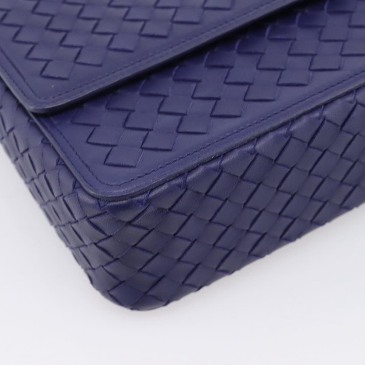 BOTTEGA VENETA INTRECCIATO Hand Bag Leather 2way Navy Auth 203145SAV