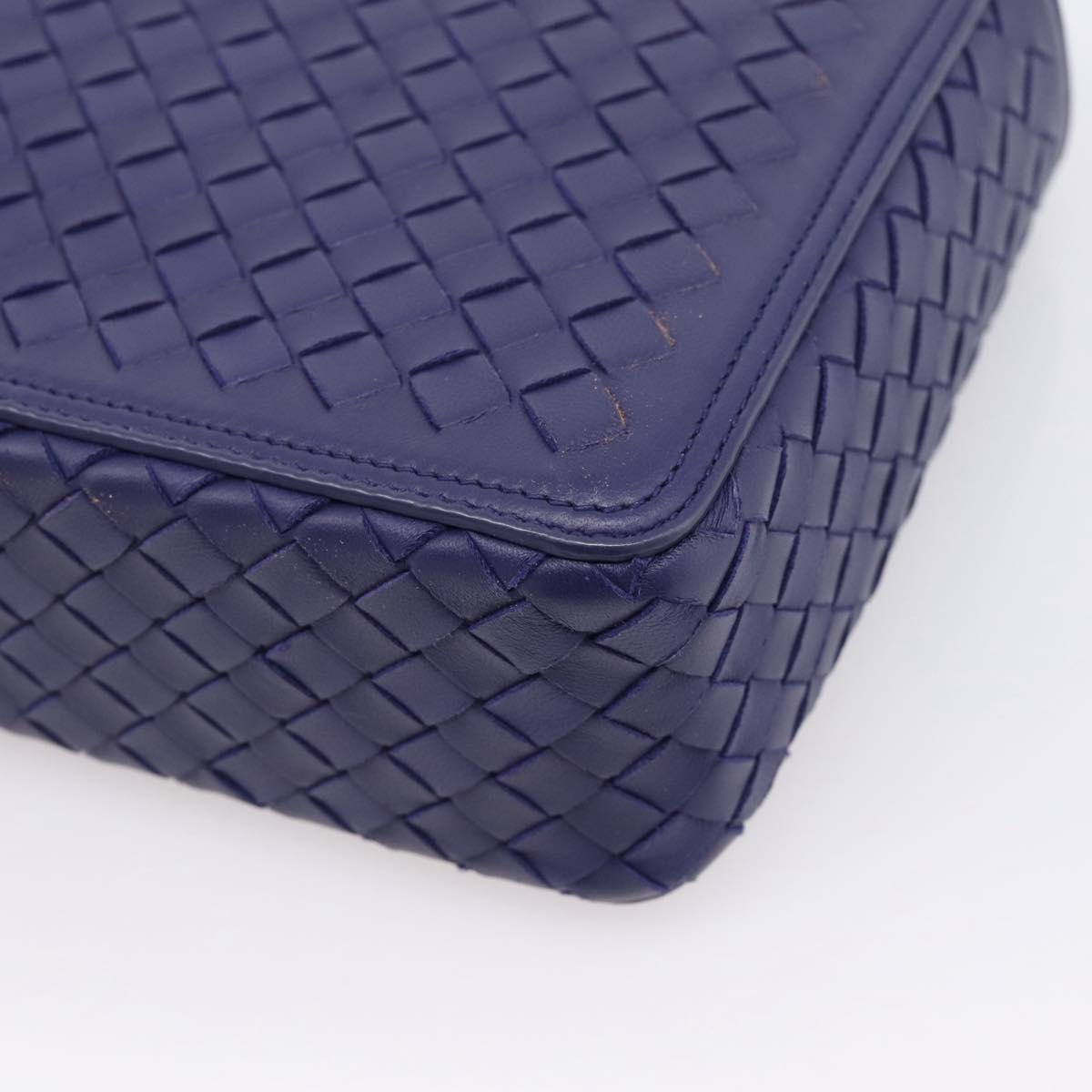 BOTTEGA VENETA INTRECCIATO Hand Bag Leather 2way Navy Auth 203145SAV